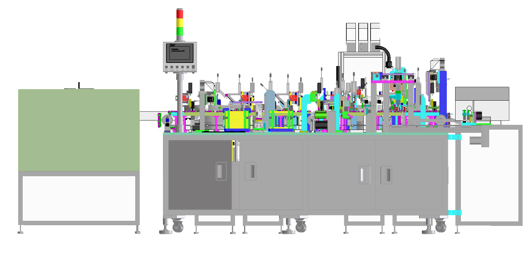 自動化組裝的工作流程的主要結構，以及使用注意事項